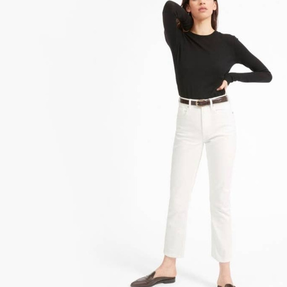 NEW Everlane The Cheeky Straight Jean in Bone Size 29 Ankle - Picture 1 of 9